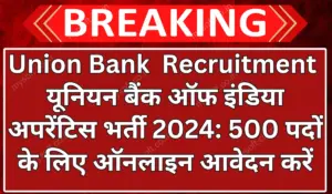 Union Bank Apprentice Recruitment 2024