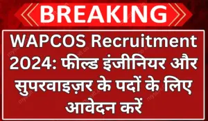 WAPCOS Limited Recruitment 2024 Apply for Field Engineer and Supervisor Posts