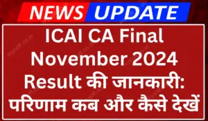 ICAI CA Final November 2024 Result